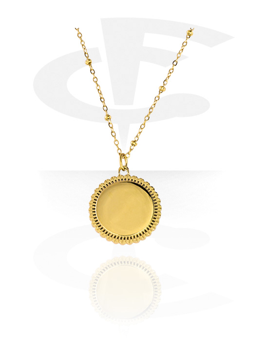 Necklaces, Fashion Necklace with pendant, Gold Plated Surgical Steel 316L