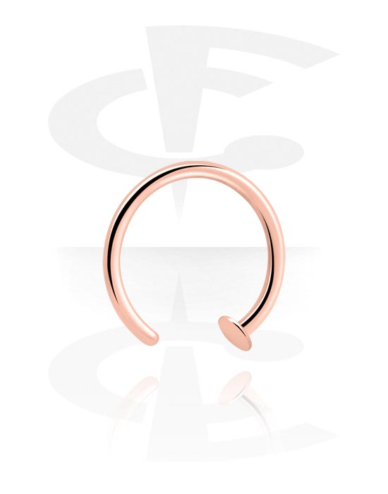 Nose Jewellery & Septums, Open nose ring (surgical steel, rose gold, shiny finish), Rose Gold Plated Surgical Steel 316L