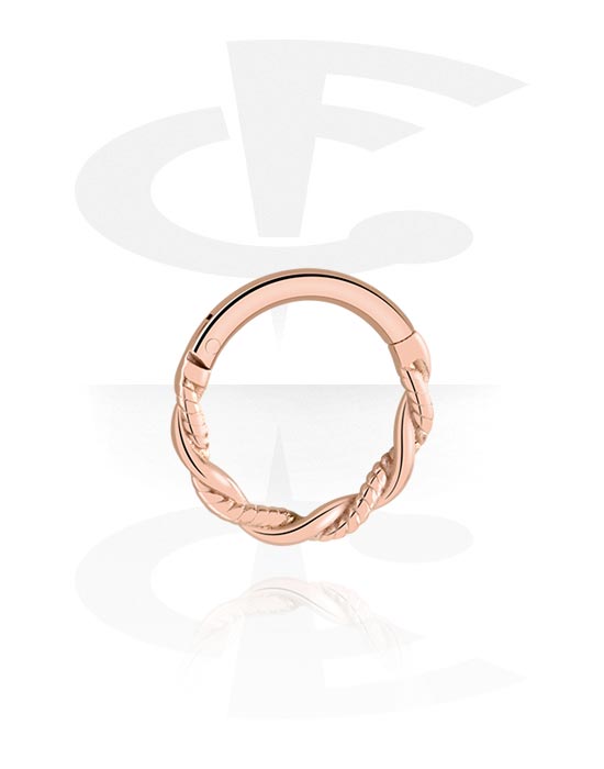 Piercingringar, Multi-purpose clicker (surgical steel, rose gold, shiny finish), Roséförgyllt kirurgiskt stål 316L