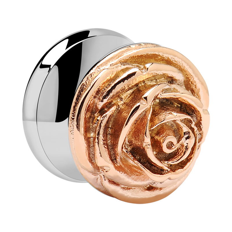 Rosegouden Double Flared Tube Met roségoud verguld Tunnels & Plugs