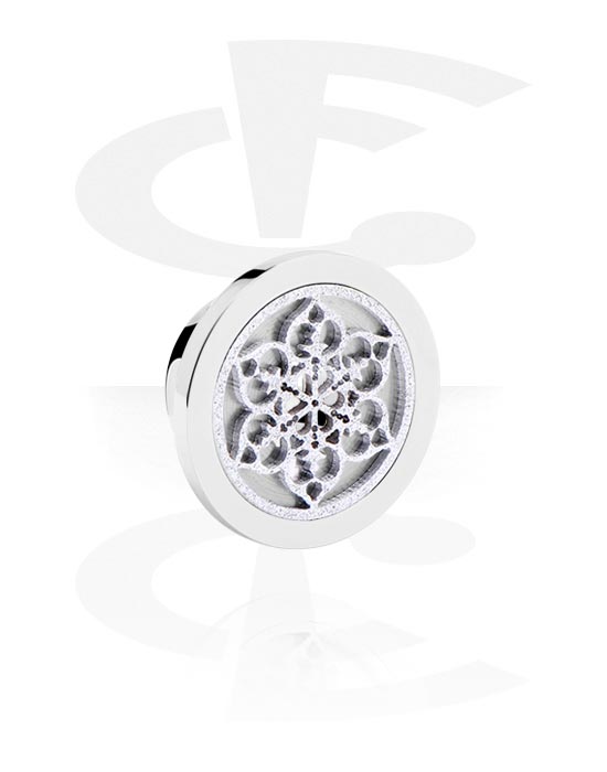 Alagutak és dugók, Screw-on tunnel (surgical steel, silver), Sebészeti acél, 316L