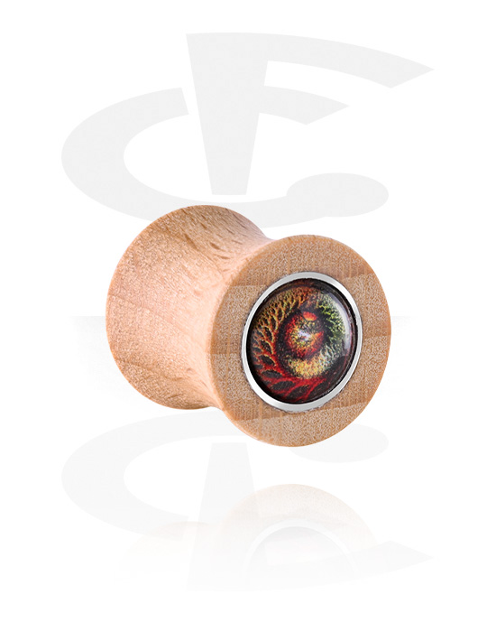 Tunnels & Plugs, Double flared plug (wood), Wood