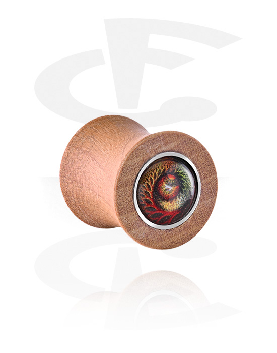 Tunnels & Plugs, Double flared plug (hout), Hout