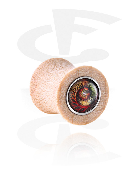 Tunnels & Plugs, Double flared plug (hout), Hout