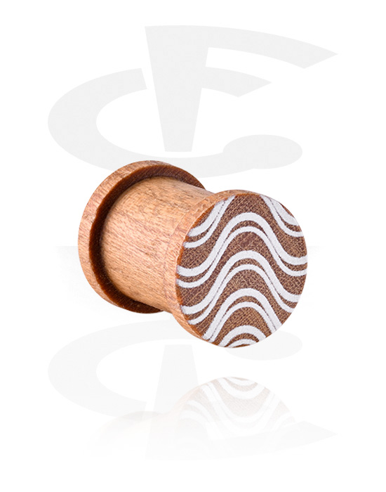 Tunnels & Plugs, Ribbed plug (bois), Bois