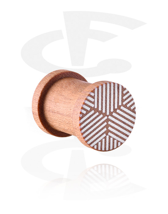 Túneles & plugs, Plug ribbed (Madera), Madera