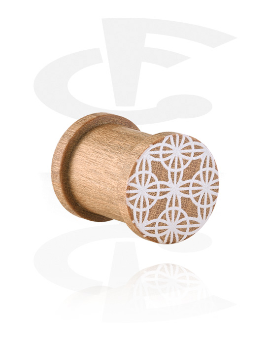 Túneles & plugs, Plug ribbed (Madera), Madera