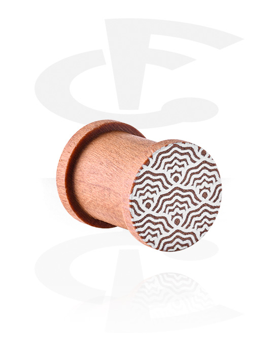 Tunnels & Plugs, Ribbed plug (bois), Bois