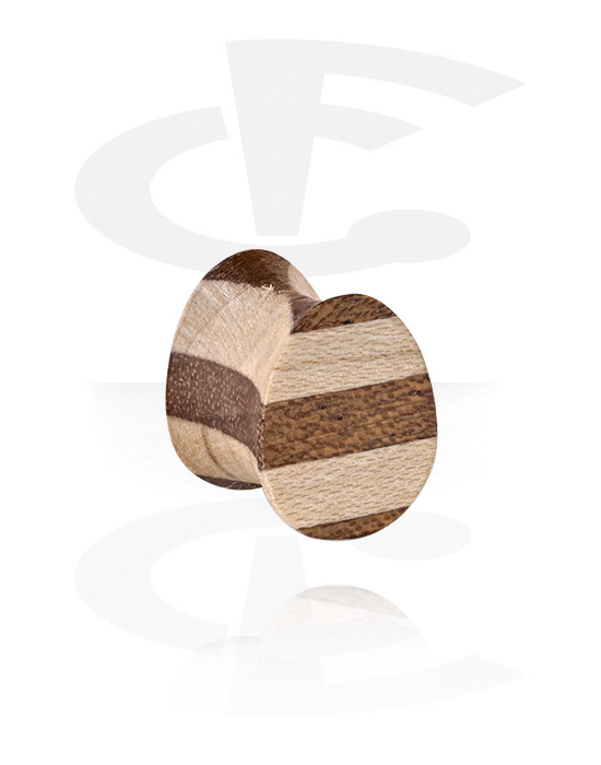 Alagutak és dugók, Tear-shaped double flared plug (wood), Fa