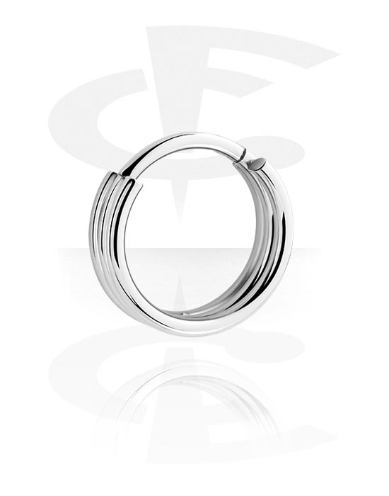 Anneaux, Piercing clicker (titane, argent, finition brillante), Titane