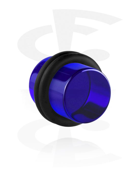 Tunneler & plugger, Plugg (akryl, forskjellige farger) med O-ringer, Akryl