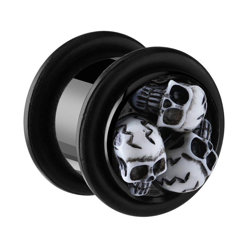 Plug met Skulls Acryl Tunnels & Plugs