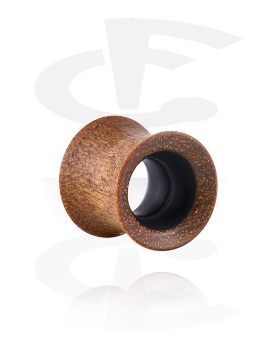 Túneles & plugs, Túnel double flared (madera) con resina, Madera, Resina