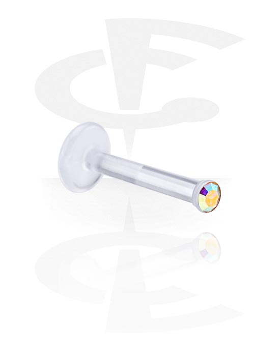 Labrets, Labret with crystal stone, Bioflex