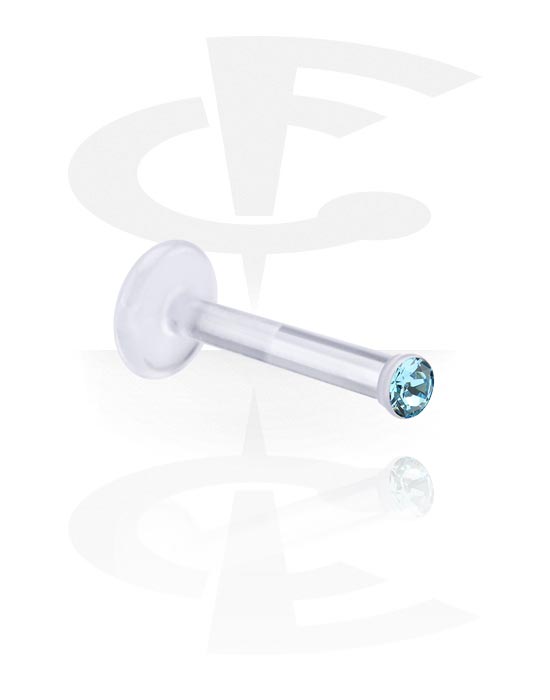 Labrets, Labret with crystal stone, Bioflex